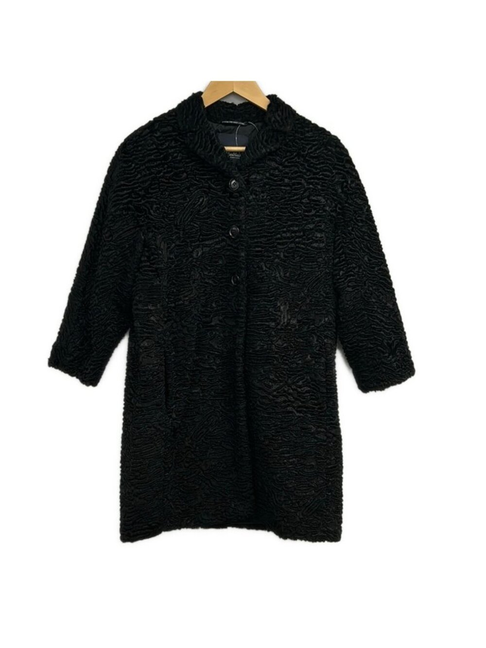 Max Mara S Coat M Black Three Quarter Sleeve Autumn Winter 40